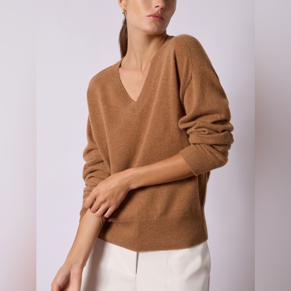 Brochu Walker Sweaters - Brochu Walker The Ennes Ruched Cashmere Sweater Toffee Mélange | S
